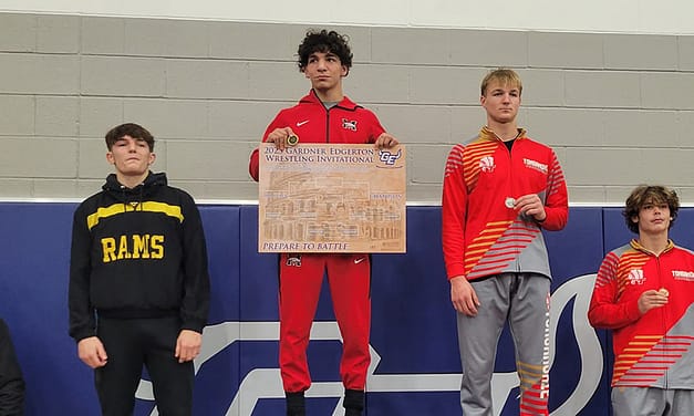 Reyes captures title at 157 pounds, leads Broncos to seventh place at Gardner Edgerton Invitational